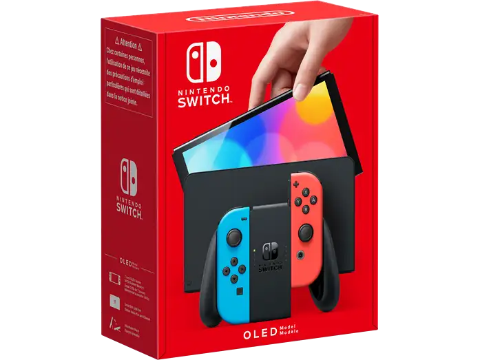 Nintendo Switch OLED Console Blauw/ Rood in Doos (Nette Staat)